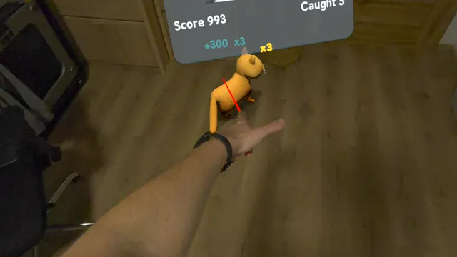 Pounce Patrol: the cat catches a critter for a x3 combo